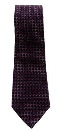 Emporio Armani Men’s Blue and Red Diamond Dot Silk Necktie, 3"