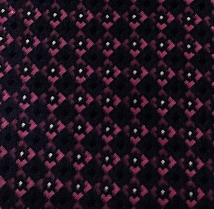 Emporio Armani Men’s Blue and Red Diamond Dot Silk Necktie, 3"