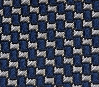 Emporio Armani Smokey Blue Geometric Men's Tie, 3"