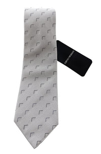 Emporio Armani Men's Celestial Blue Subtle Geometric 59%%Otton 41%%Ilk Tie, 3"