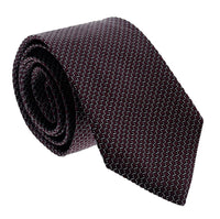 Emporio Armani Garnet Red Small Geometric Silk Tie – 3in