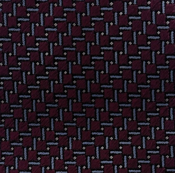 Emporio Armani Garnet Red Small Geometric Silk Tie – 3in