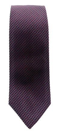Emporio Armani Garnet Red Small Geometric Silk Tie – 3in