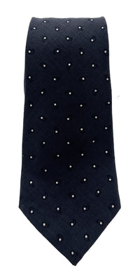 Emporio Armani Mens Blue Dotted Tie – Made in Italy