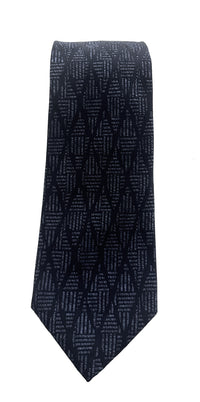 Emporio Armani Mens Blue Diamond Weave Tie – Made in Italy