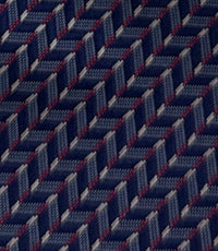 Emporio Armani Mens Peacot Blue Herringbone Tie – Made in Italy