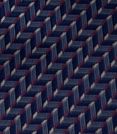 Emporio Armani Mens Peacot Blue Herringbone Tie – Made in Italy