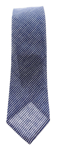 Emporio Armani Mens Ligh Blue Silver Diagonal Stripe Tie – Made in Italy