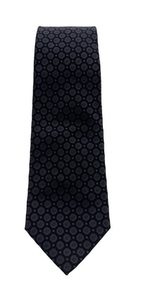 Emporio Armani Dark Blue Circle Dot pattern Men's Tie, 3"