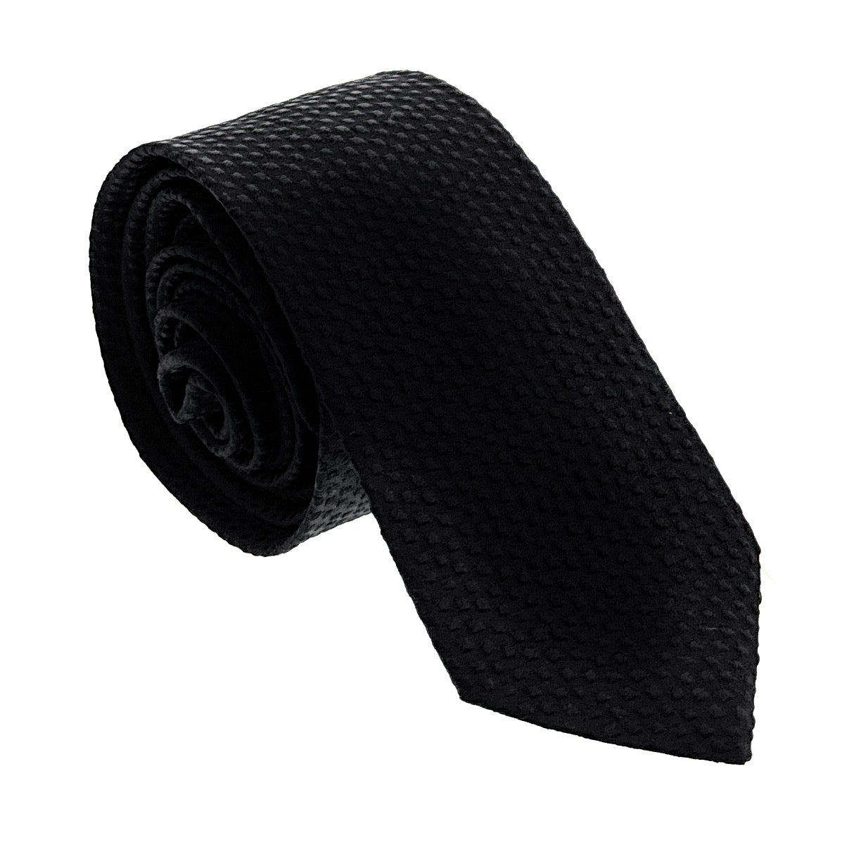 Emporio Armani Black Dotted Men's Tie, 2"