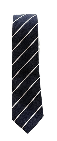 Emporio Armani Blue & Silver Regimental Stripe Men's Tie, 2"