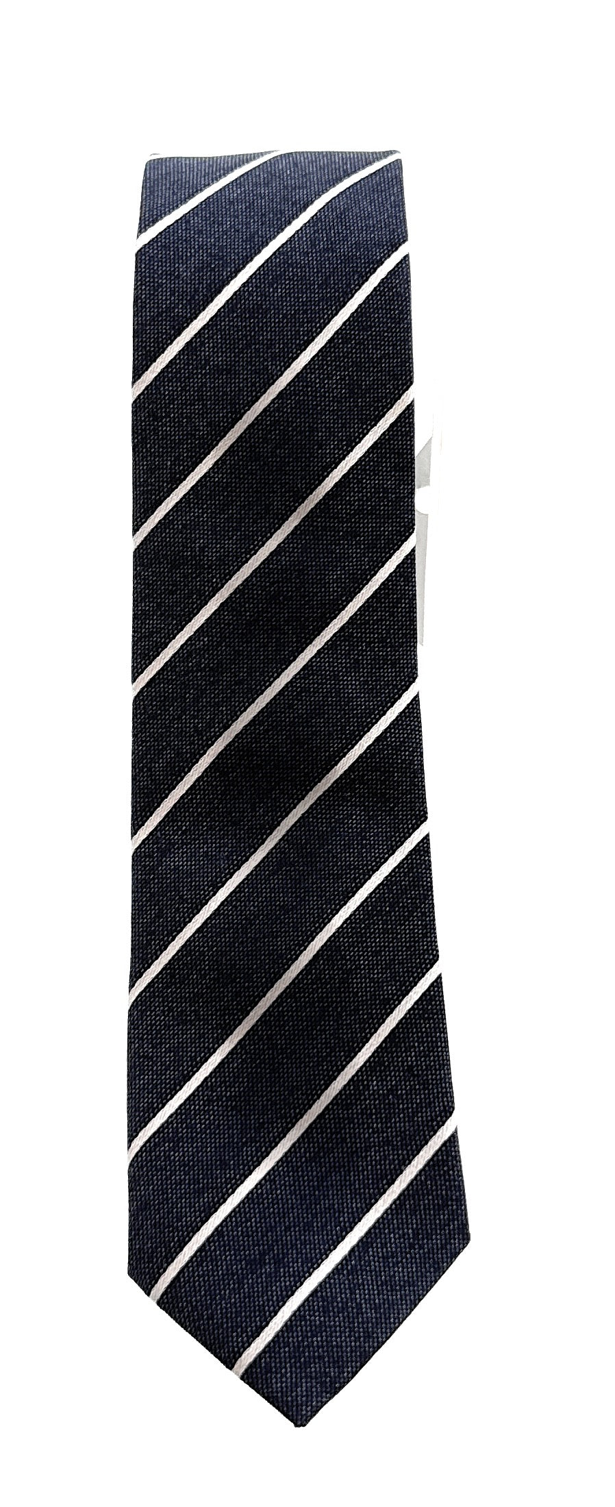 Emporio Armani Blue & Silver Regimental Stripe Men's Tie, 2"