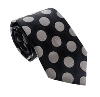 Emporio Armani Black & Grey Circle pattern Men's Tie, 3"
