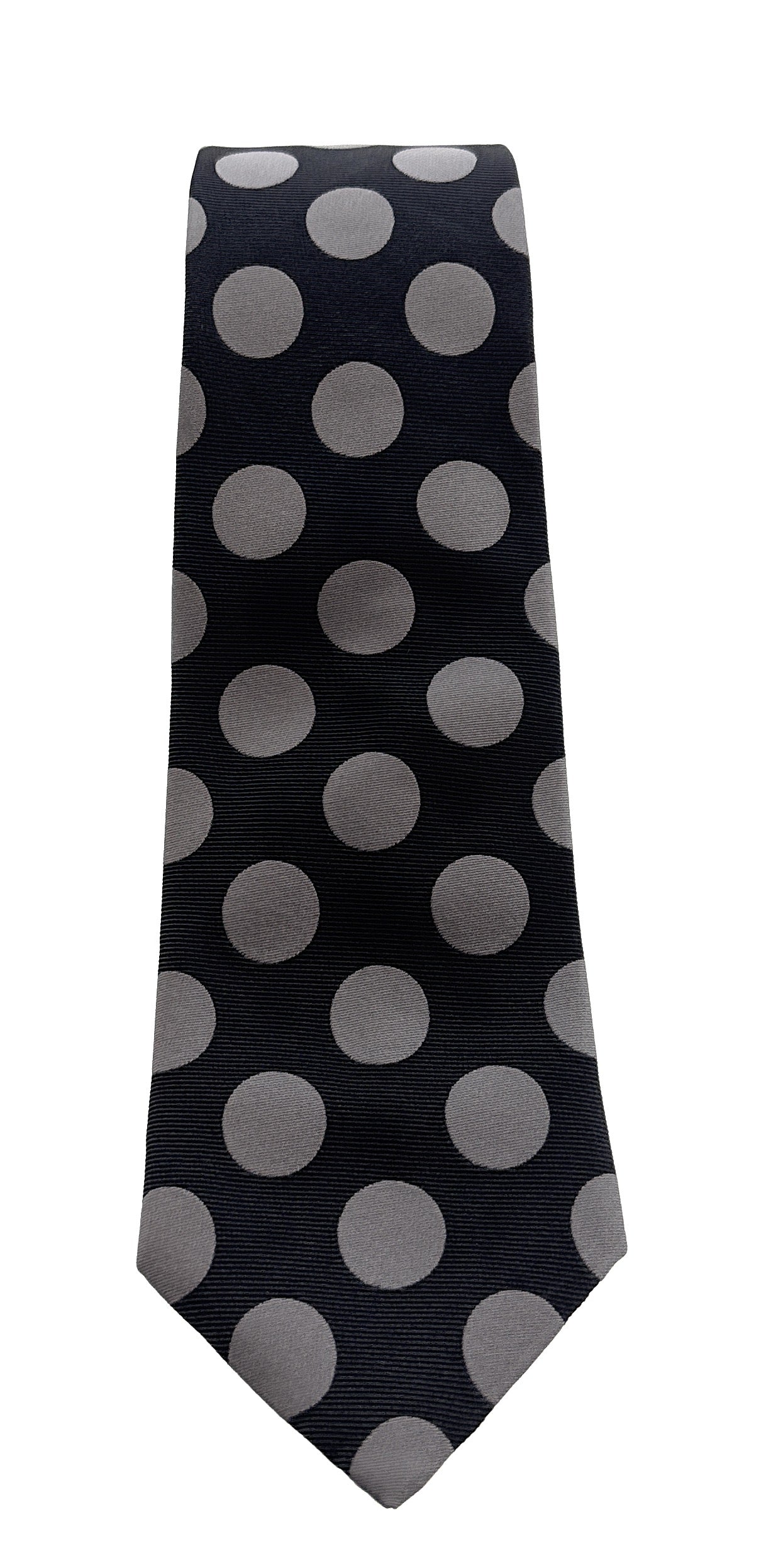 Emporio Armani Black & Grey Circle pattern Men's Tie, 3"