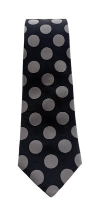 Emporio Armani Black & Grey Circle pattern Men's Tie, 3"