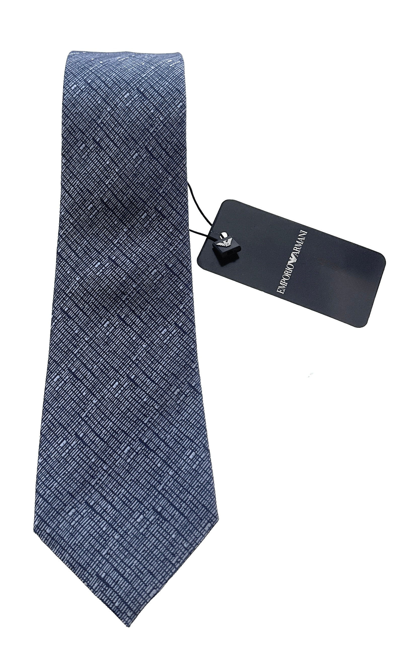 Emporio Armani Light Blue Textured Men's Tie, 3"