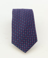 Emporio Armani Midnight Blue Circle Graphic Polyester-Silk Blend Tie – 3in
