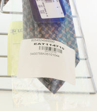 Emporio Armani Dark/Dove Grey Orange Diamond Silk Tie – 3in