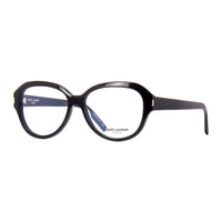 Saint Laurent Eyeglasses Oval Full Rim, Black Frame and Clear Demo Lenses Lens SL411001