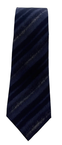 Emporio Armani Mens Night Blue Solid Tie – Made in Italy