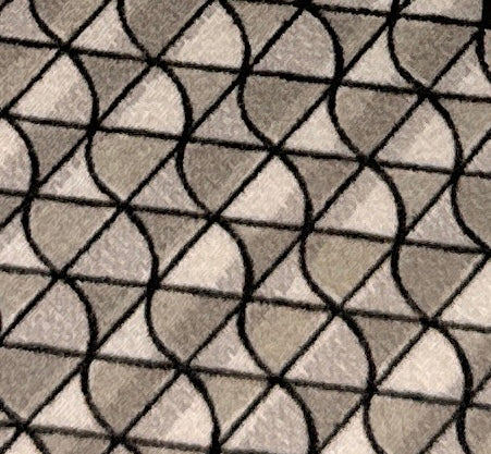 Emporio Armani Mens Khaki Geometric Abstract Tie – Made in Italy