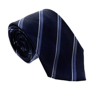 Emporio Armani Blue Regimental Stripe Men's Tie, 3"