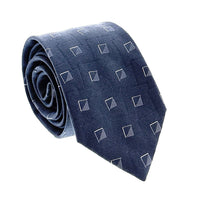 Emporio Armani Men's Light Blue Geometric 53%%Otton 47%%Ilk Tie, 3"