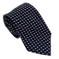 Emporio Armani Marine Blue Geometric Men's Tie, 3"