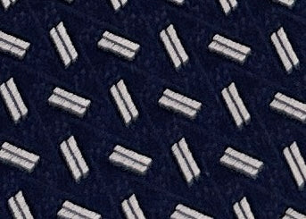 Emporio Armani Marine Blue Geometric Men's Tie, 3"