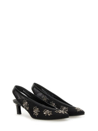 Fendi Women Slingback With Embroidery