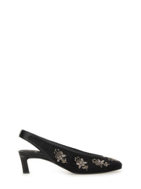 Fendi Women Slingback With Embroidery