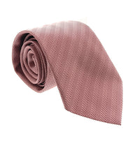 Emporio Armani Salmon Herringbone weave Silk Tie – 3in
