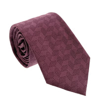 Emporio Armani Men’s Red Geometric Silk Necktie, 3"