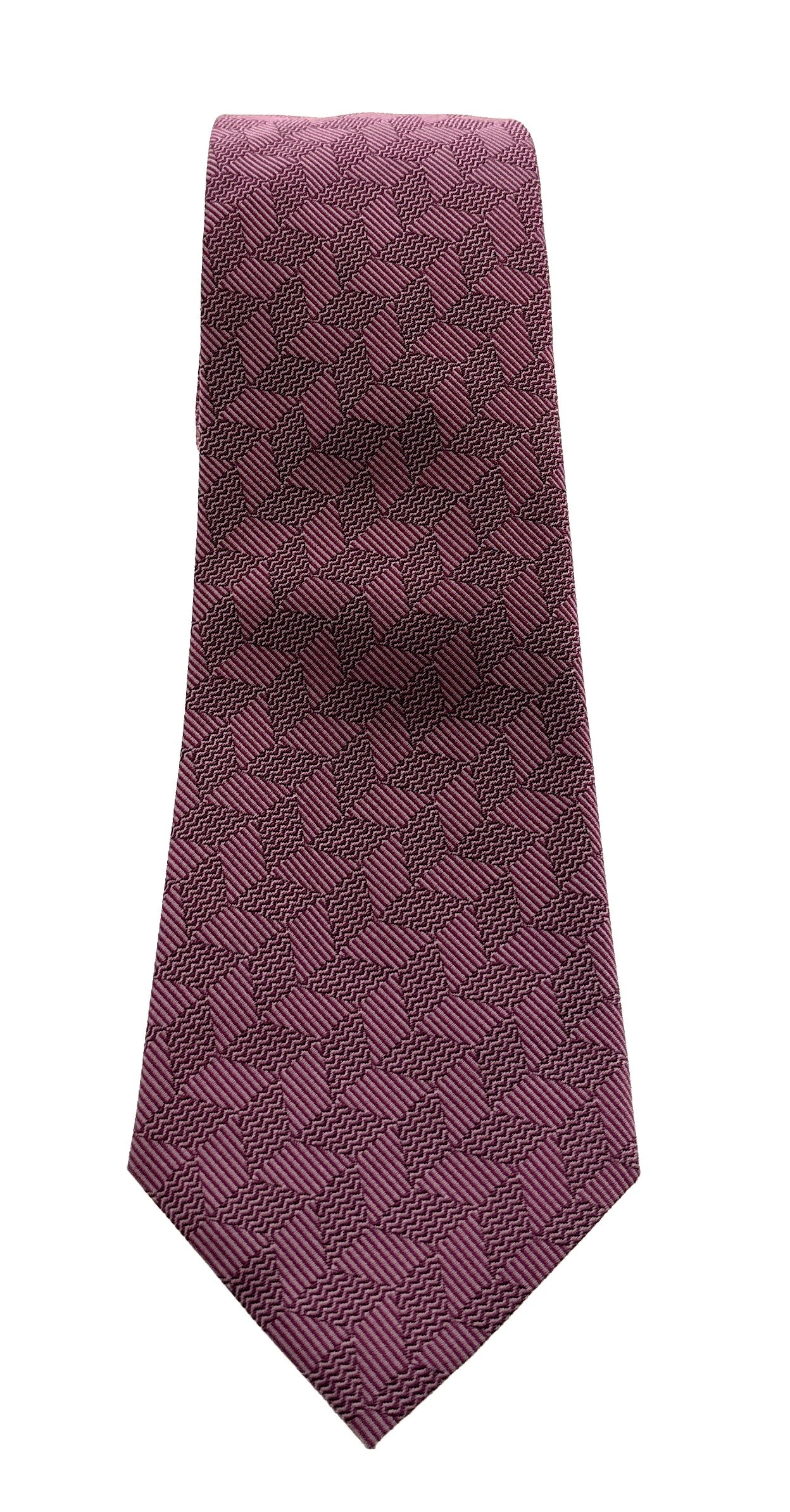 Emporio Armani Men’s Red Geometric Silk Necktie, 3"
