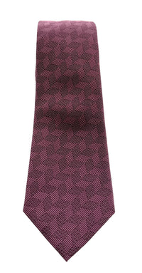 Emporio Armani Men’s Red Geometric Silk Necktie, 3"