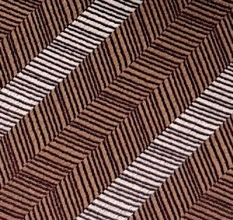 Emporio Armani Mens Orange White Herringbone Stripe Tie – Made in Italy