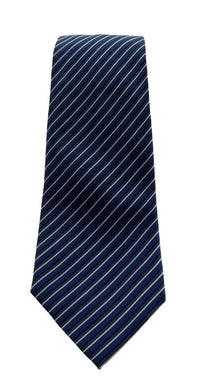 Emporio Armani Night Blue Striped Silk Tie – 3in