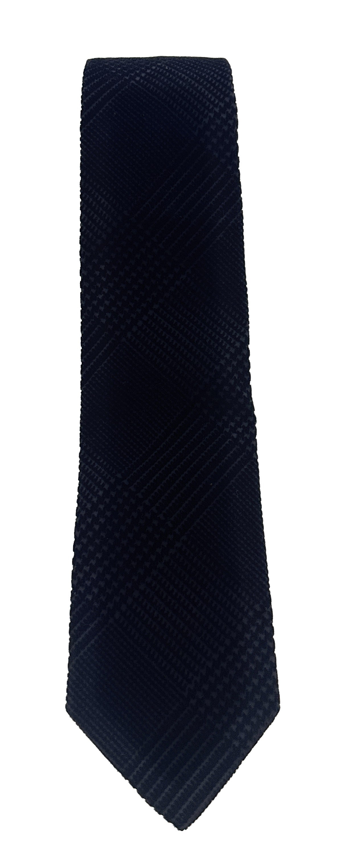 Emporio Armani Black Diamond weave Silk-Nylon Blend Tie – 3in