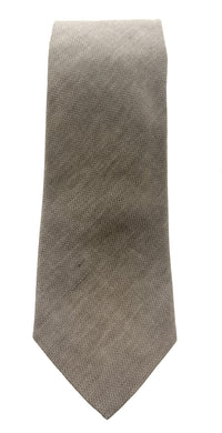 Emporio Armani Beige Small Diamond weave Linen-Cotton Blend Tie – 3in