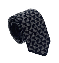 Emporio Armani Navy Blue & Grey Geometric Men's Tie, 2.5"