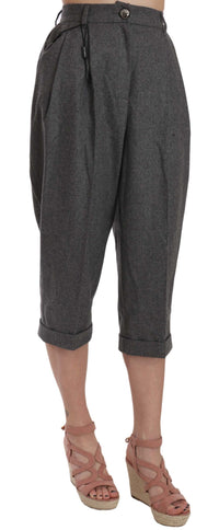 Dolce & Gabbana Wool Cropped Trouser Pleated Women's Pant