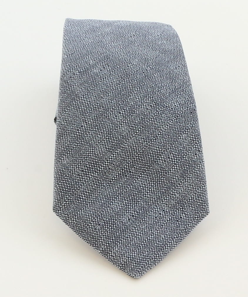 Emporio Armani Mens Blue Grey Knitted Tie – Made in Italy