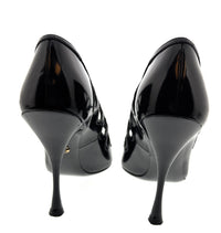 Dolce & Gabbana Black Glossy Patent Cut Out Heels-EU38