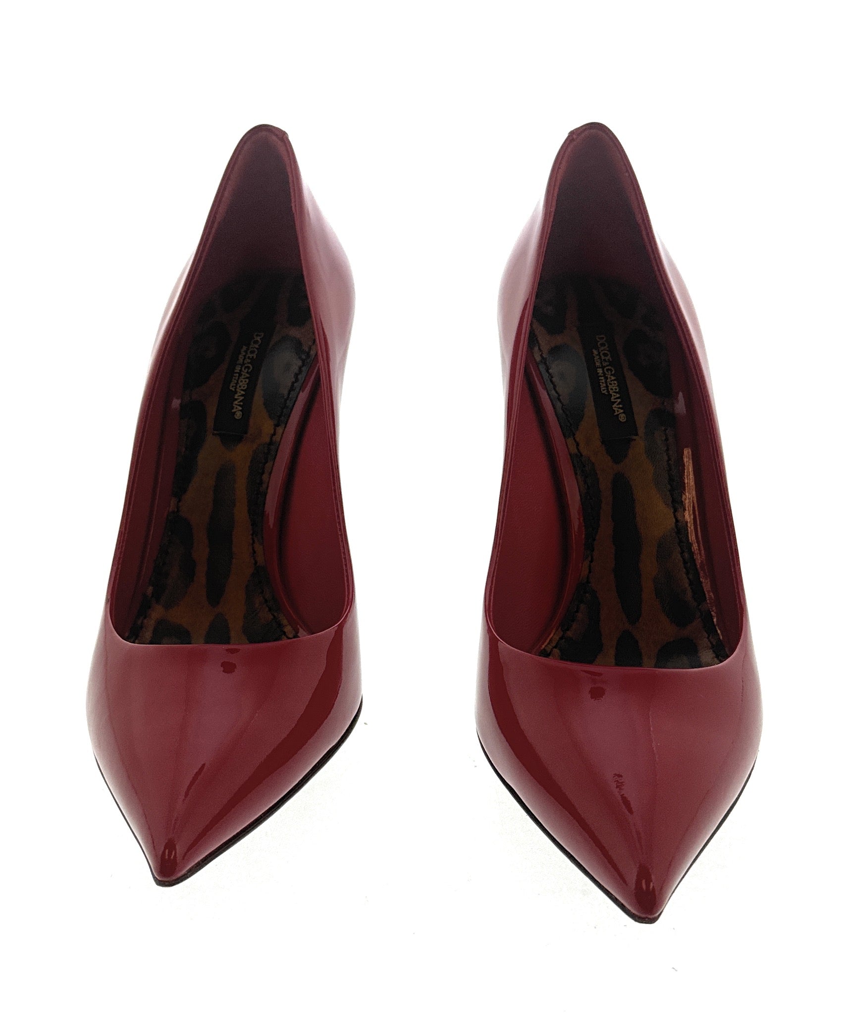 Dolce & Gabbana Red Patent Leather Classic Pumps-EU36.5
