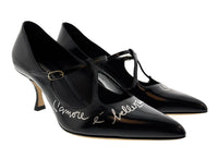 Dolce & Gabbana Black Classic T-Strap Kitten Heels-EU36