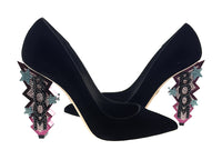 Dolce & Gabbana Black Retro Vintage Boom Heel Pumps-EU41