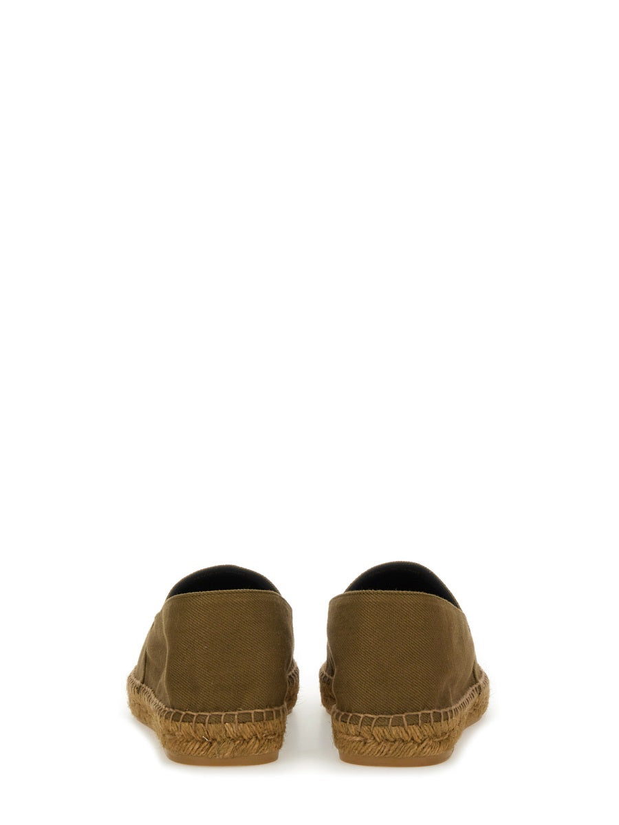 Saint Laurent Men Cotton Gabardine Espadrille