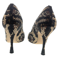 Dolce & Gabbana Leopard Crystal Adorned Leopard Patten Pump-EU36