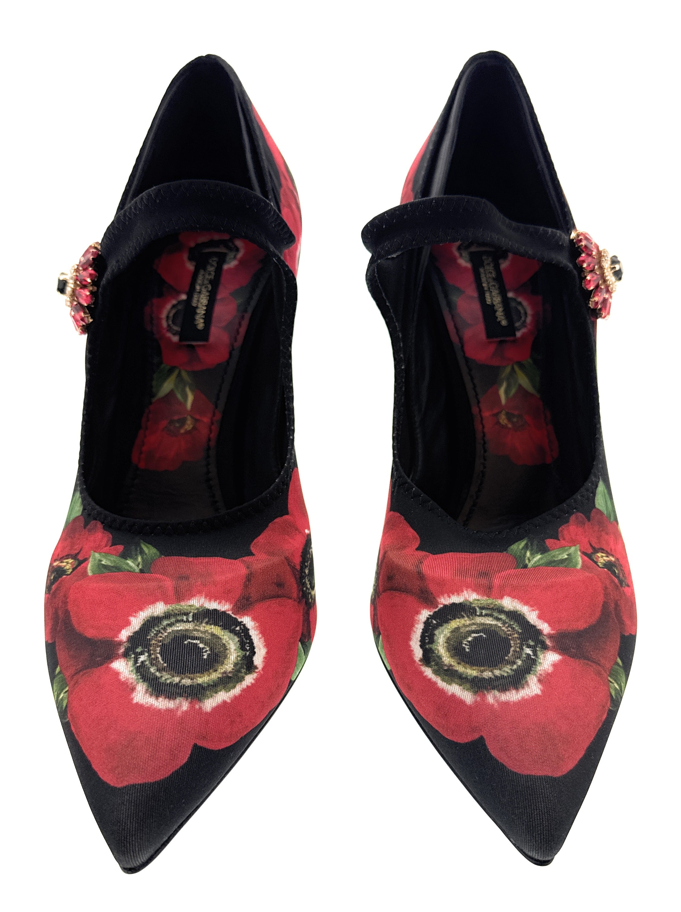 Dolce & Gabbana Leopard Crystal Adorned Leopard Patten Pump-EU36