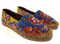 Dolce & Gabbana Multicolor Classic Tile Print Espadrilles-EU35
